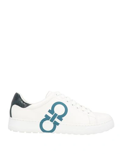 Ferragamo Man Sneakers White Size 9 Calfskin