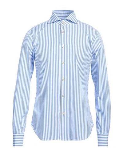 Kiton Pinstripe Shirt In Blue