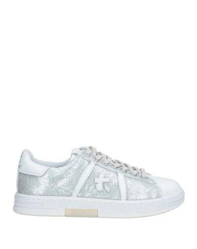 Premiata Silver Leather Russell Sneakers