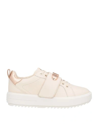 Michael Michael Kors Woman Sneakers Blush Size 8 Bovine Leather, Cotton, Rubber In Pink