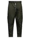 DSQUARED2 DSQUARED2 MAN PANTS MILITARY GREEN SIZE 32 POLYAMIDE