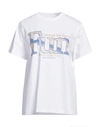 Ganni Woman T-shirt White Size L Organic Cotton In White