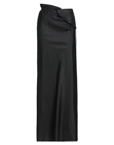 Marc Le Bihan Woman Maxi Skirt Black Size 6 Silk, Cotton