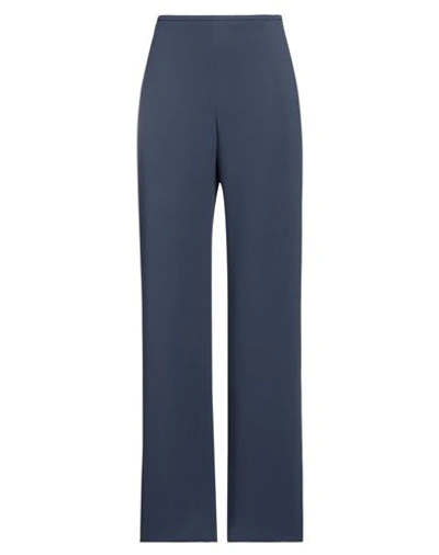 Emporio Armani Woman Pants Midnight Blue Size 12 Viscose, Acetate, Elastane In Blue