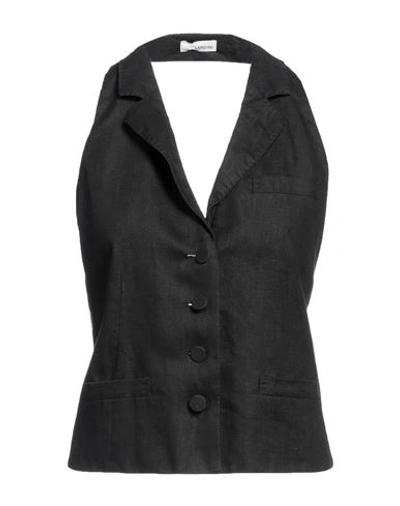Lardini Woman Vest Steel Grey Size 6 Linen