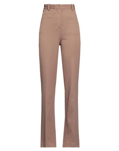 Circolo 1901 Woman Pants Khaki Size 2 Cotton, Elastane In Beige