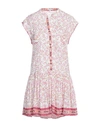 Poupette St Barth Woman Mini Dress Fuchsia Size L Viscose In Pink