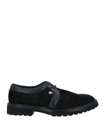 Stefano Ricci Man Lace-up Shoes Black Size 10.5 Soft Leather
