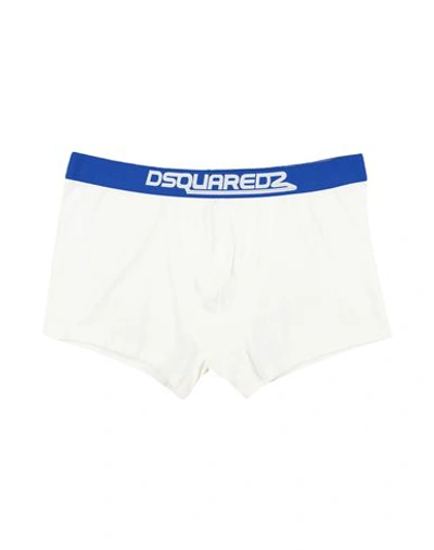 Dsquared2 Man Boxer White Size S Cotton, Elastane