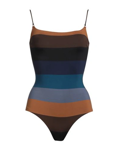 Siyu Woman One-piece Swimsuit Brown Size 4 Polyamide, Elastane