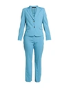 PS BY PAUL SMITH PS PAUL SMITH WOMAN SUIT PASTEL BLUE SIZE 8 WOOL