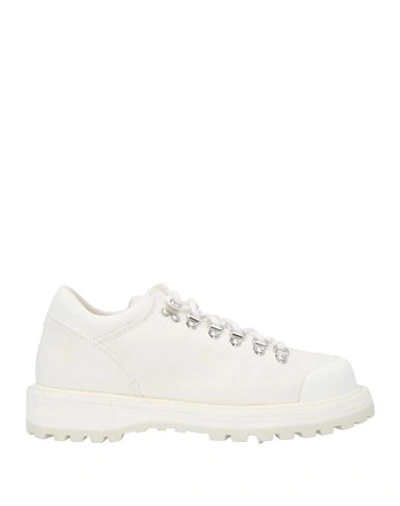 Diemme Woman Lace-up Shoes White Size 11 Textile Fibers