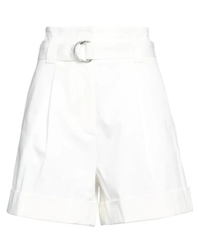 Lacoste Woman Shorts & Bermuda Shorts White Size 4 Cotton, Elastane