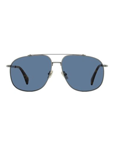 Lanvin Navigator Lnv110s Sunglasses Man Sunglasses Blue Size 60 Metal, Acetate In Grey