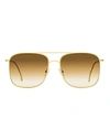 Victoria Beckham Square Vb202s Sunglasses Woman Sunglasses Gold Size 59 Metal