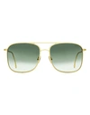 Victoria Beckham Square Vb202s Sunglasses Woman Sunglasses Green Size 59 Metal