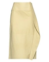 Jil Sander Woman Midi Skirt Acid Green Size 4 Lambskin In Green