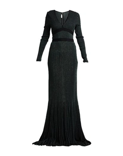 Elie Saab Woman Maxi Dress Black Size 6 Viscose, Metal, Polyester