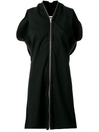 Mm6 Maison Margiela Front Zip Dress - Black