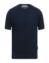 Trussardi Man Sweater Midnight Blue Size 3xl Cotton In Blue
