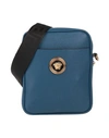 Versace Man Cross-body Bag Navy Blue Size - Calfskin