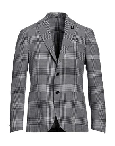Lardini Man Blazer Midnight Blue Size 46 Wool, Polyester, Cotton, Elastane