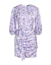 MAJE MAJE WOMAN MINI DRESS LILAC SIZE 10 POLYESTER