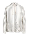 Sandro Man Jacket Ivory Size Xl Cotton In White