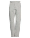 Daub Man Pants Grey Size 38 Cotton, Linen In Grey