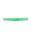 Versace Man Belt Green Size 42 Calfskin In Green