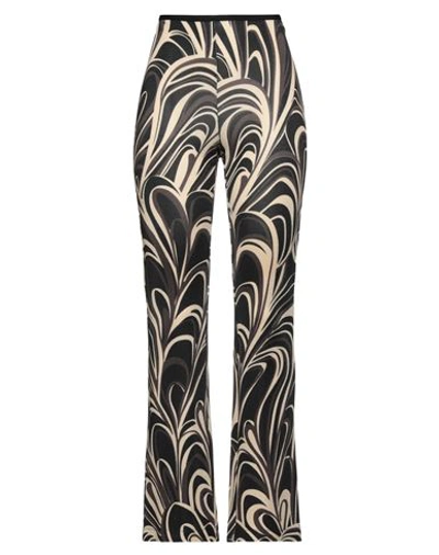 Siyu Woman Pants Dark Brown Size 4 Viscose, Elastane In Brown