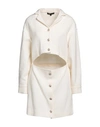 Maje Woman Mini Dress Cream Size 10 Acrylic, Wool, Polyester, Cotton, Viscose In White