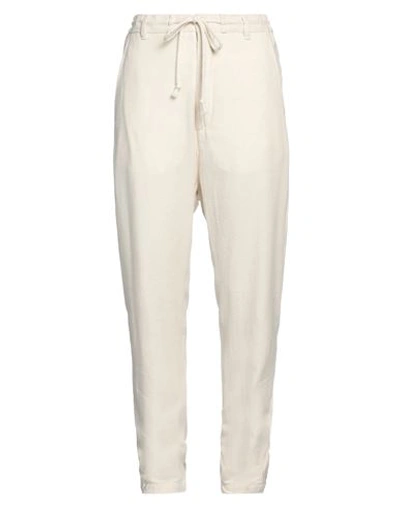 Poème Bohèmien Woman Pants Ivory Size 2 Cotton In White