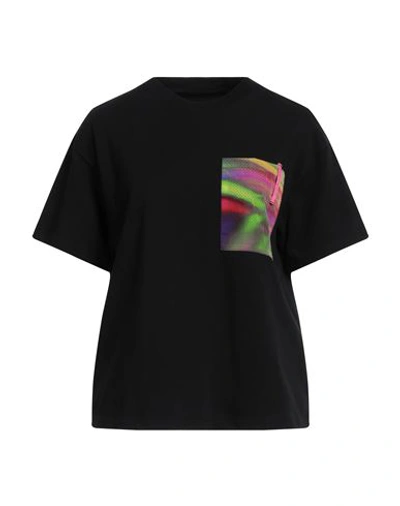 Emporio Armani Woman T-shirt Black Size M Cotton, Polyamide