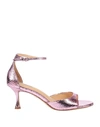 Lola Cruz Woman Sandals Pink Size 10 Leather