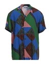 Waxman Brothers Man Shirt Blue Size L Viscose In Blue