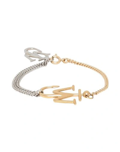 Jw Anderson Jw-initials Anchor Logo Bracelet In Gold