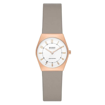 Skagen Grenen Lille Solar Powered White Dial Ladies Watch Skw3079 In Gold Tone / Rose / Rose Gold Tone / White