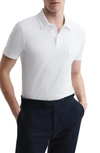 Reiss Mens White Nammos Short-sleeved Cotton Polo Shirt In White