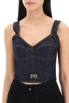 Dolce & Gabbana Cotton Denim Bra Top