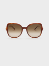 CHARLES & KEITH OVERSIZED TORTOISESHELL RECYCLED ACETATE BUTTERFLY SUNGLASSES