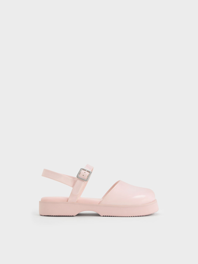 Charles & Keith Kids'  - Girls' Ankle-strap Flats In Light Pink