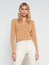 L Agence Toulouse Cardigan In Soft Camel