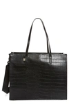 Beis The Work Tote In Black Croc