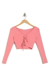 ALICE AND OLIVIA ALICE + OLIVIA SHAREE CROP TIE FRONT BLOUSE
