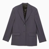 Acne Studios Blue Single-breasted Jacket In Wool Blend In Blue