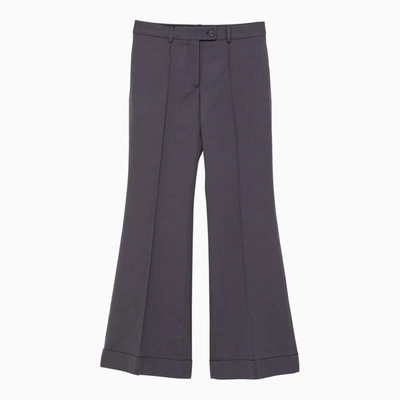 ACNE STUDIOS ACNE STUDIOS BLUE WOOL-BLEND TRUMPET TROUSERS WOMEN