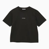 ACNE STUDIOS ACNE STUDIOS CLASSIC BLACK T-SHIRT WITH LOGO WOMEN