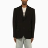 Balenciaga Black Wool Single-breasted Jacket In Black