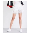 OPENING CEREMONY Broderie Anglaise Mid-Rise Cotton Shorts